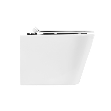 Чаша унитаза подвесная BelBagno FLAY-R BB053CHR цвет белый без сиденья безободковая каскадный смыв