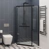 Душевой уголок Cerutti SPA CHIKA ZP101B 100х100 стекло прозрачное профиль черный без поддона