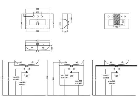 Раковина из сантехнического фаянса Hatria BAHIA_13 BH0600365011TS0 60х40 подвесная цвет белый