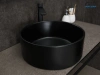 Раковина керамическая Gid Esfera 53368 40х40 накладная цвет черный без отверстий под смеситель