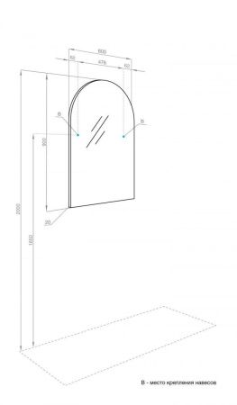 Зеркало Aquaton Санта-Барбара 1A286602CB010 60х90 подвесное