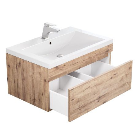 Тумба под раковину Uperwood Eva 3930213465 70х50 подвесная цвет коричневый