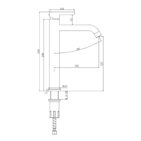 Смеситель для раковины Splenka S221 S221.15.09 на столешницу серый