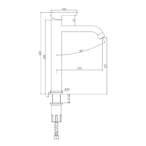 Смеситель для раковины Splenka S221 S221.15.05 на столешницу сатин - фото 3