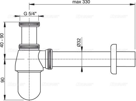 Сифон для раковины Alcadrain A431