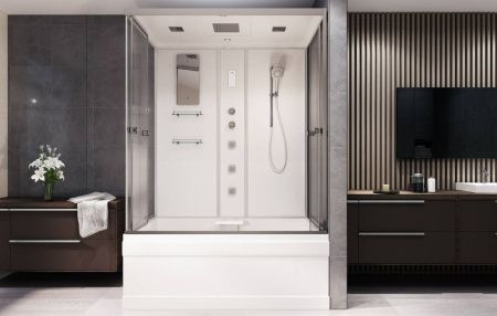 Душевой бокс AvaCan  V150 150х85 стекло прозрачное профиль хром