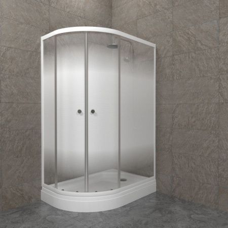 Душевой уголок Тритон Коралл Щ0000068950 120х80 стекло с рисунком профиль белый с поддоном