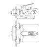 Смеситель для ванны и душа Haiba HB595 HB60595 настенный хром
