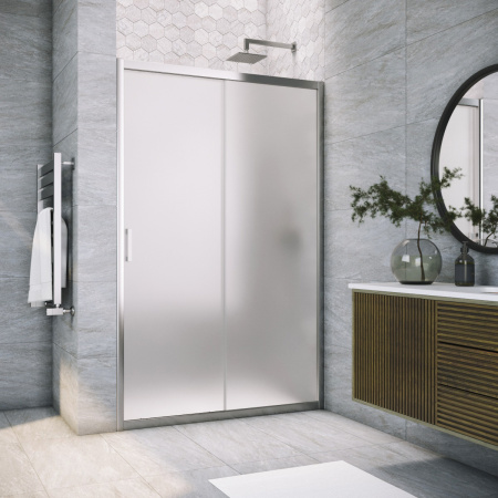 Душевая дверь Vegas-Glass ZP TUR+NOVO ZP TUR NOVO 110 08 10 110х200 стекло матовое профиль хром глянцевый
