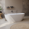 Ванна акриловая BelBagno UNO BB701-1650-750-K 165х75 отдельностоящая овальная с ножками