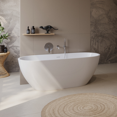 Ванна акриловая BelBagno UNO BB701-1800-800-K 180х80 отдельностоящая овальная с ножками - фото 5
