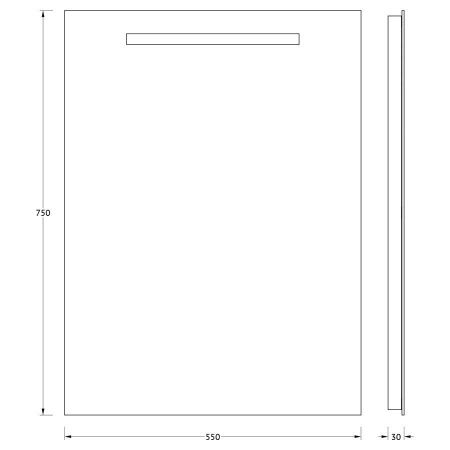 Зеркало с подсветкой Evoform Ledline BY 2102 60х80 подвесное