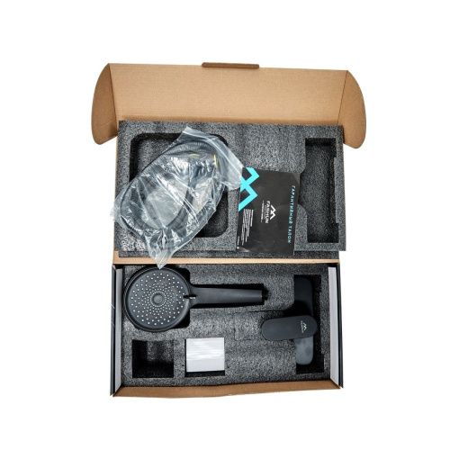 Смеситель для ванны и душа Fashun A2085-7 настенный черный - фото 4