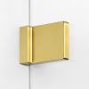 Душевая шторка на ванну New Trendy AVEXA GOLD BRUSHED EXK-2018 140х150 стекло прозрачное профиль золото ориентация левая
