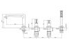 Смеситель BelBagno UNO UNO-BVD4-CRM на борт ванны хром