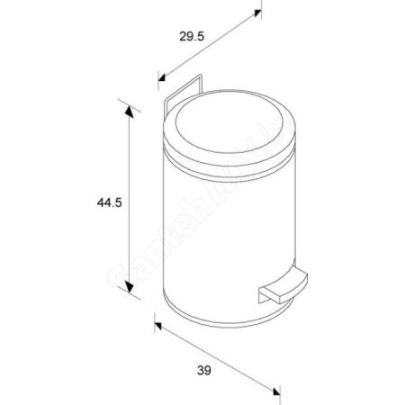 Ведро мусорное Merida Silent KIM415 с педалью