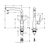 Смеситель для кухни Hansgrohe Kitchen 14847800 на мойку вороненая сталь