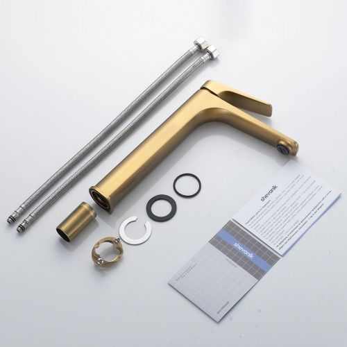 Смеситель для раковины Shevanik S4211G на столешницу золото - фото 4