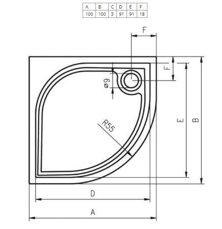 Ванна акриловая Riho Still B102008005 170х110 пристенная асимметричная