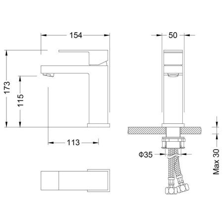 Смеситель Timo Selene 2061/16F на раковину белый