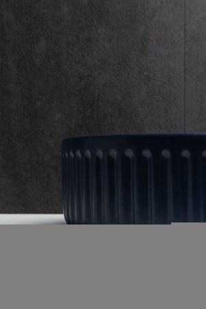 Раковина керамическая Allen Brau Fantasy 4.11032.ID 40х40 накладная цвет синий без отверстий под смеситель