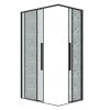 Душевой уголок Grossman Galaxy 300.K33.01.70R12L.21.02 120х70 стекло шиншилла профиль черный без поддона