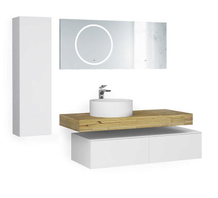 Тумба под раковину Jorno MODULARE Mdlr.01.100/P/W/JR 100х49х27 подвесная цвет белый