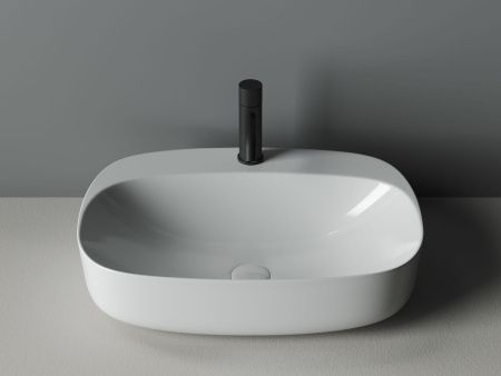 Раковина из сантехнического фарфора Ceramica Nova ELEMENT CN5012 60х40 накладная цвет белый 1 отверстие под смеситель