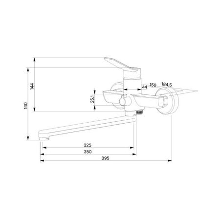 Смеситель для ванны Milardo Enjoy ENJSB00M10 настенный хром