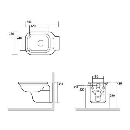 Чаша унитаза подвесная Kerasan Waldorf 411501 цвет белый без сиденья душевой смыв