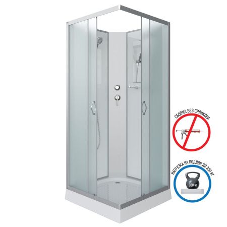 Душевая кабина Niagara Classic 11011423BK 90х90 квадратная без крыши ориентация универсальная
