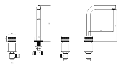 Смеситель Boheme Prestige 152-G-PR на столешницу золото - фото 2