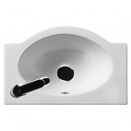 Раковина из сантехнического фарфора Santek Форум 1WH110545 50х30 подвесная цвет белый 1 отверстие под смеситель