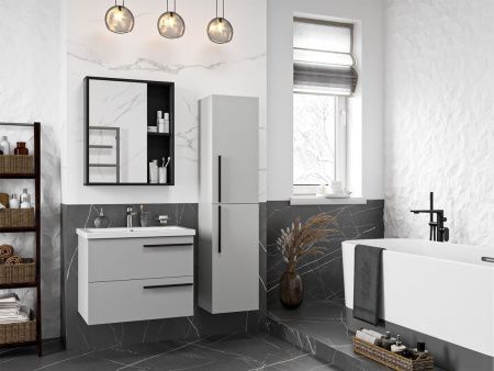 Тумба под раковину Misty Ненси П-Нен-09070-502Я 70х50 подвесная цвет серый