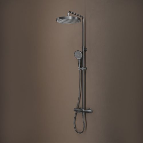 Душевая стойка IDDIS Duna DUNGMSTi06 настенная цвет графит - фото 2