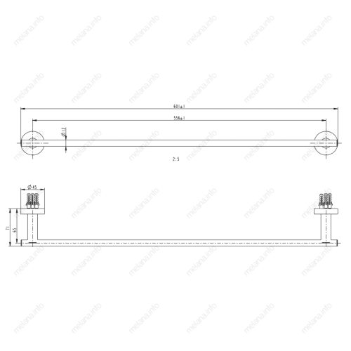 Полотенцедержатель Melana 861001 - фото 2