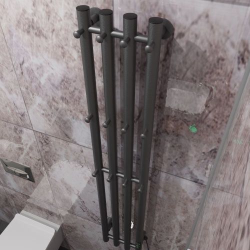 Полотенцесушитель Altasan АргоЛюкс АргоЛюкс12021Г подвесной 21х120 электрический графит - фото 3