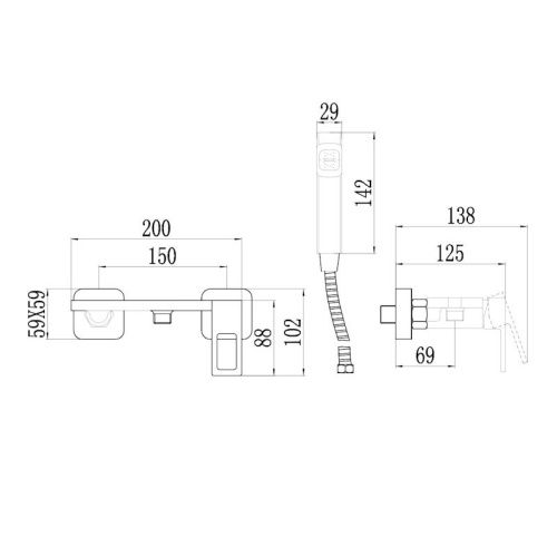 Гигиенический душ Savol S-FXQ013Q графит - фото 3
