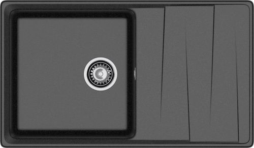 Кухонная мойка Granfest Level LV-860L черный 86х50 цвет черный поверхность матовая