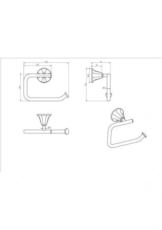 Бумагодержатель CeramaLux Biatrichi 73007-1