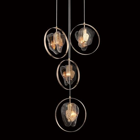 Светильник подвесной Delight Collection Cowley (Цовлеы) P60669-4 gold/clear