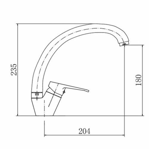 Смеситель для кухни Fashun A4113 на мойку хром - фото 3