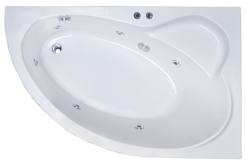 Ванна гидромассажная Royal Bath ALPINE RB819103ST-R 140х95 пристенная угловая асимметричная