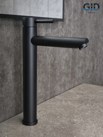 Смеситель Gid Cascada Berlin SS080-BM-D (SS080BMD) на столешницу черный матовый