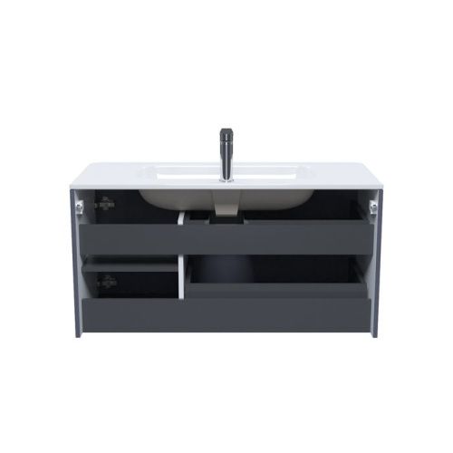 Тумба с раковиной IDDIS Edifice EDI10D0i95K 100х47х50 подвесная цвет темно-серый - фото 5