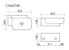 Раковина из сантехнического фарфора Ceramica Nova ELEMENT CN6074R 40х20 подвесная цвет белый 1 отверстие под смеситель