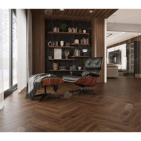 Ламинат Alpine Floor Herringbone 12 LF105-12 Орех Трентино толщина 1.2 см 34 класс 600х100