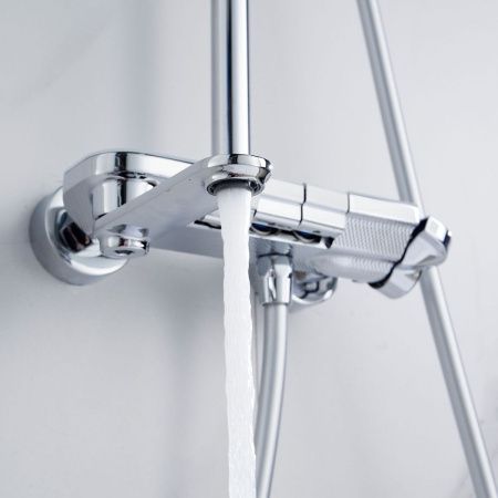 Душевая стойка Shevanik S4726 настенная цвет хром