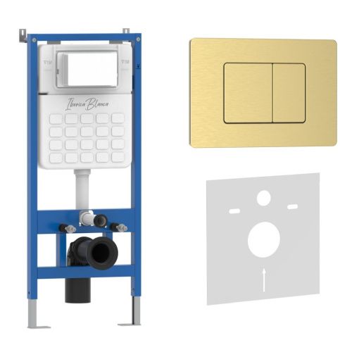 Комплект сантехническая инсталляция с клавишей смыва Iberica Blanca INOX-C IB001.115 - фото 2