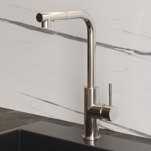 Смеситель для кухни Teymi Lori T10246 на мойку нержавеющая сталь - фото 5